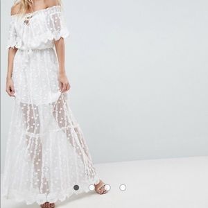 Adelyn Rae Joseline off the shoulder lace dress